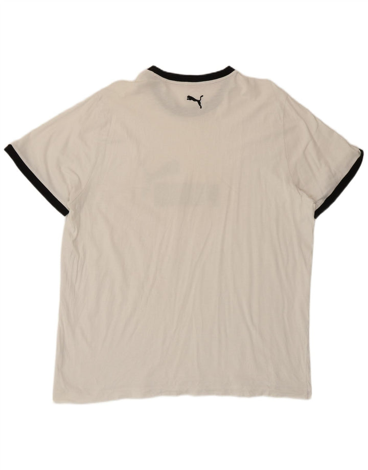 Puma Herre Grafisk T-Shirt Top 2XL Hvid