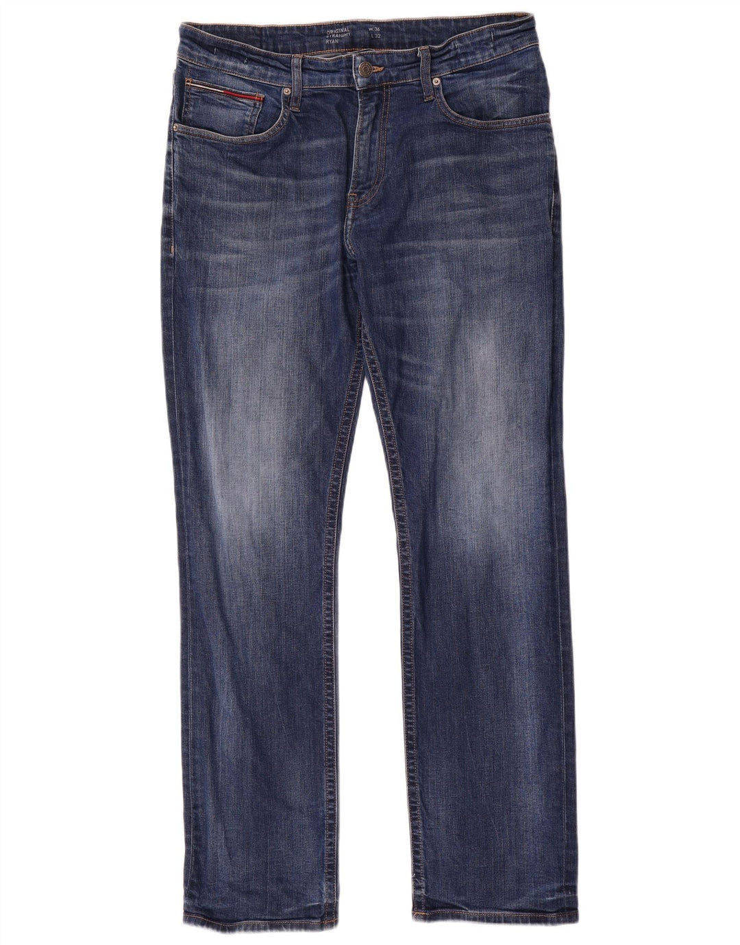 Tommy Hilfiger Herre Ryan Straight Jeans W36 L32 Blå
