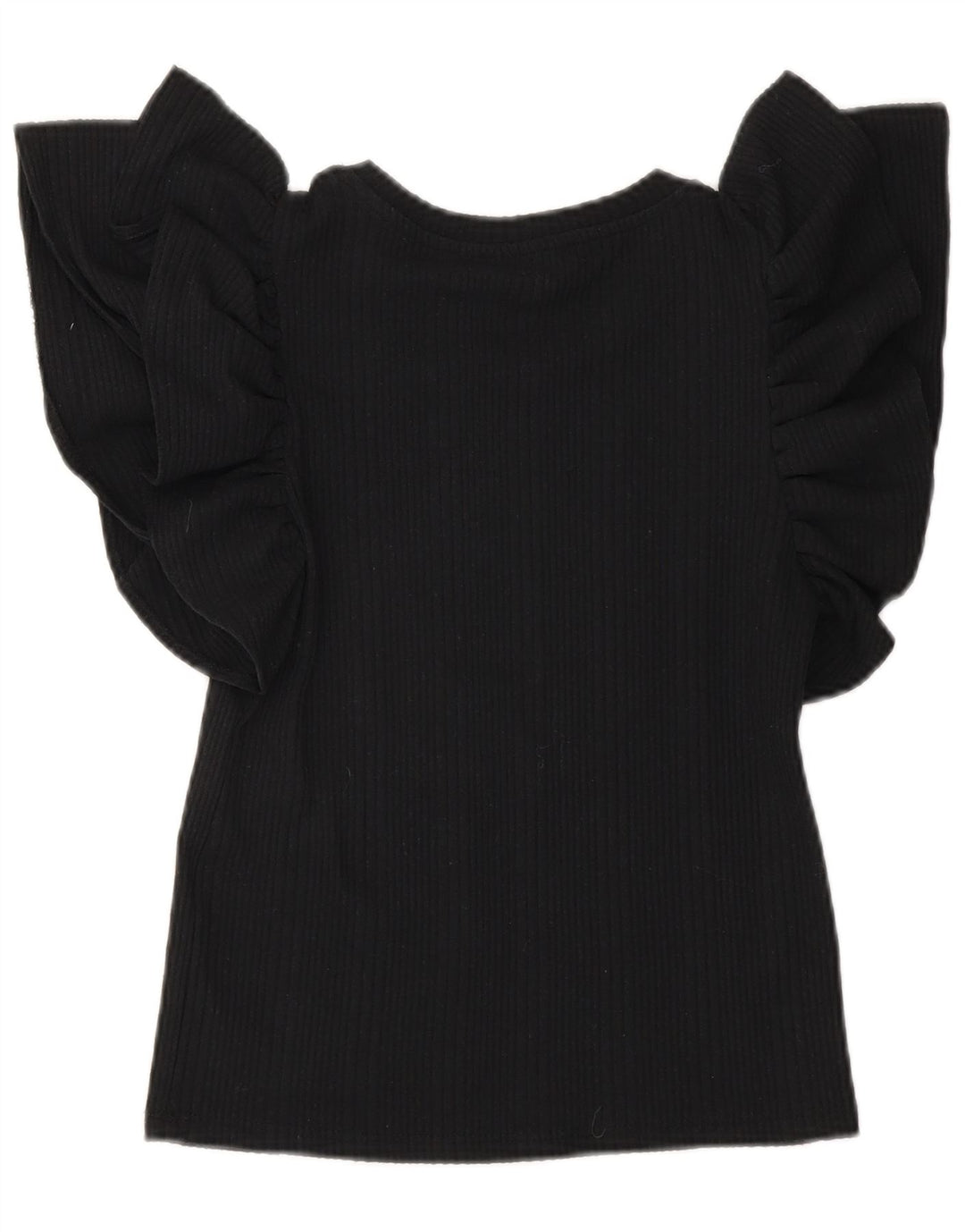 Zara Womens Crop Bluse Top UK 10 Small Black