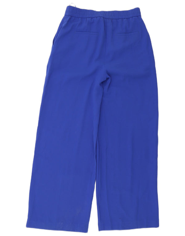 Marks & Spencer Kvinder Casual Bukser med brede ben UK 14 Large W34 L33 Blå