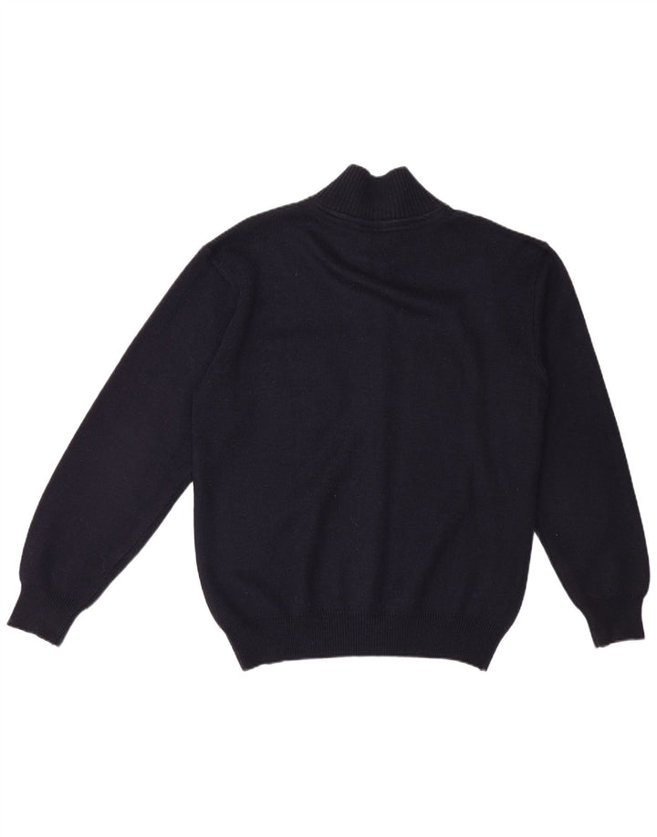 Vintage herre cardigan sweater med fuld lynlås Medium marineblå