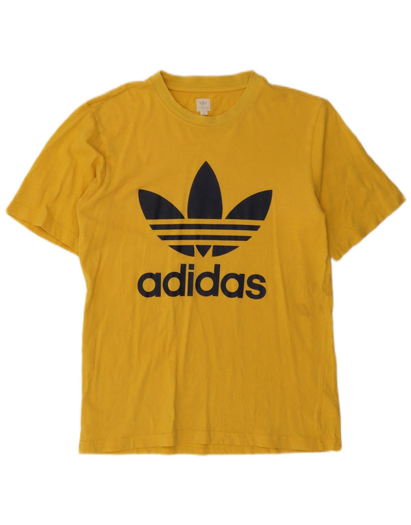Adidas Grafisk T-shirt top til mænd, lille gul bomuld