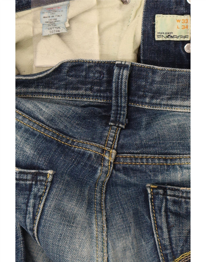 Energe Straight Jeans til mænd W33 L34 blå bomuld