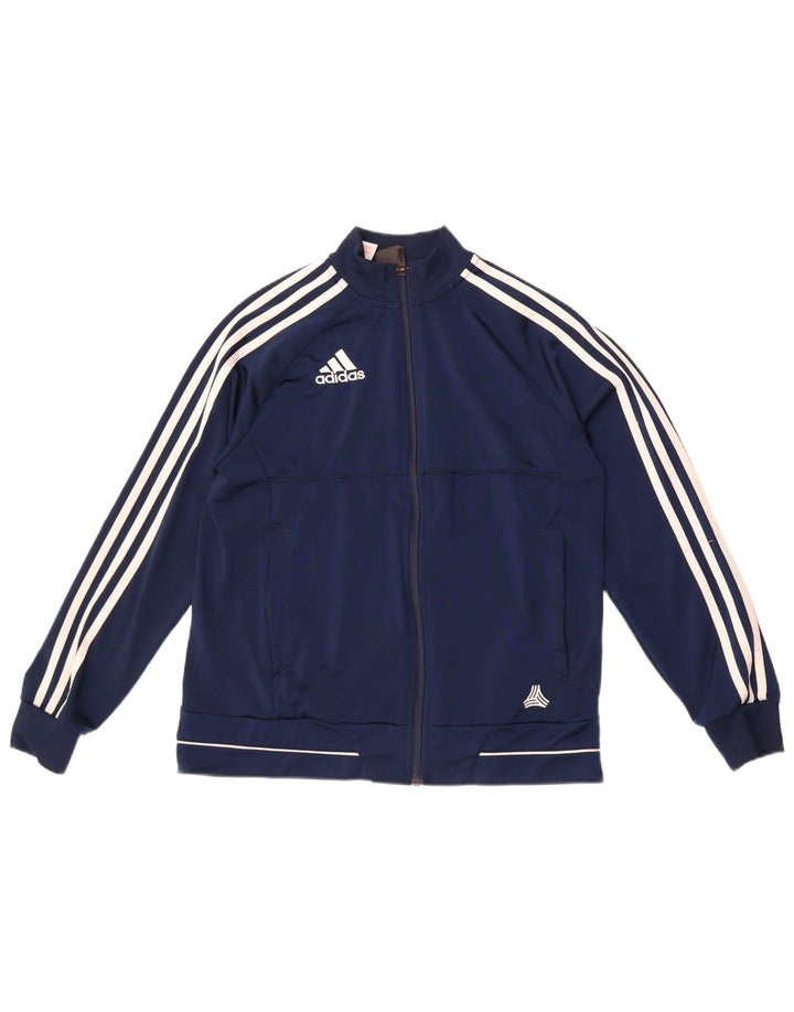 Adidas Drenge Træningsdragt Topjakke 13-14 År Marineblå Polyester