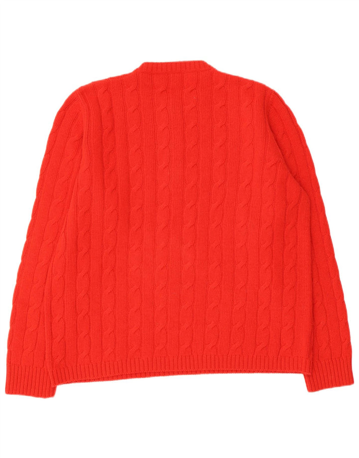 Vintage dame sweater med rund hals DK 16 stor rød