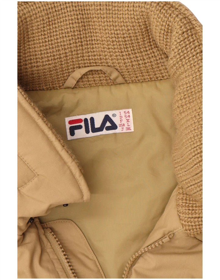 Fila Herre Windbreaker Jacket IT 54 2XL Beige Polyester