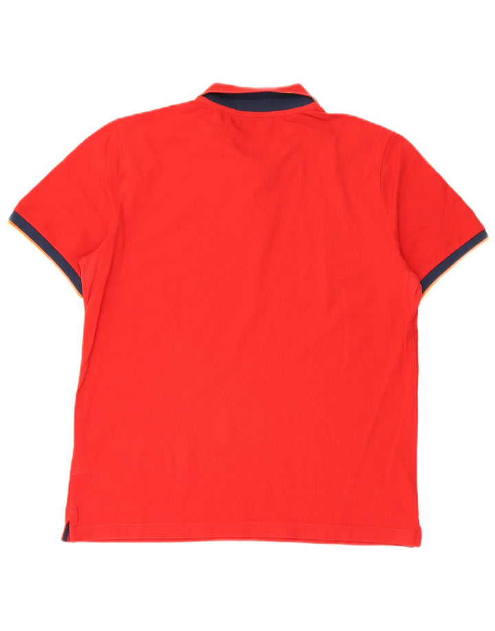 K-Way Herre poloshirt Stor rød Colourblock Bomuld