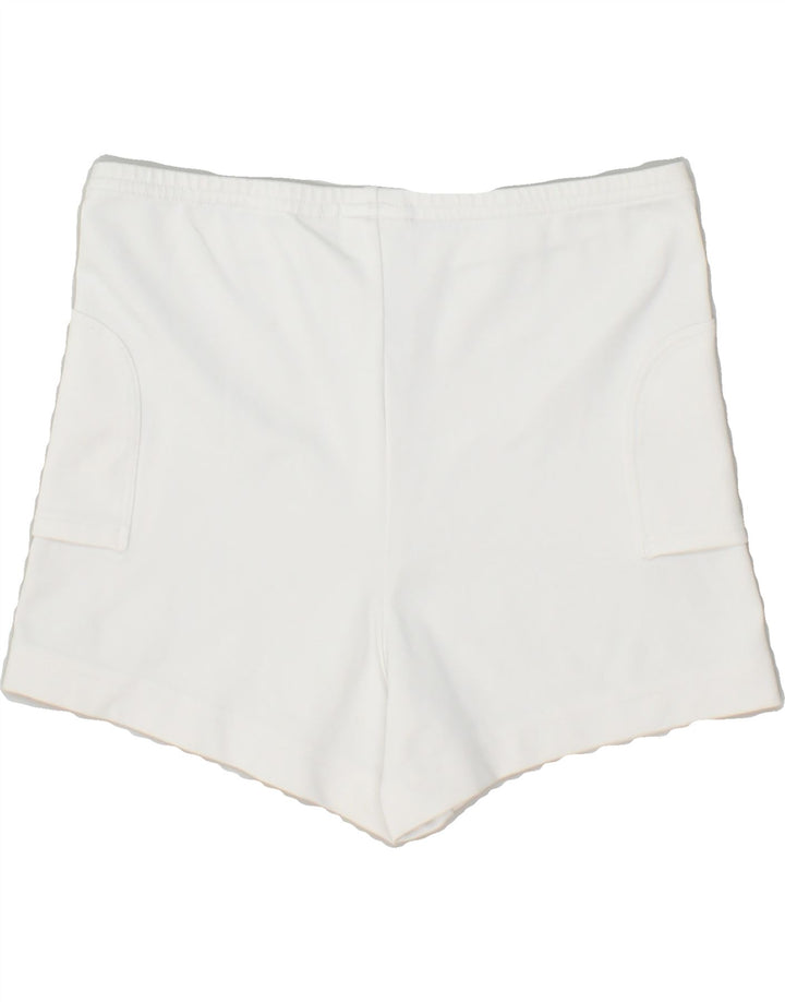ADIDAS Womens Sport Shorts UK 12 Medium White Polyester | Vintage Adidas | Thrift | Second-Hand Adidas | Used Clothing | Messina Hembry 