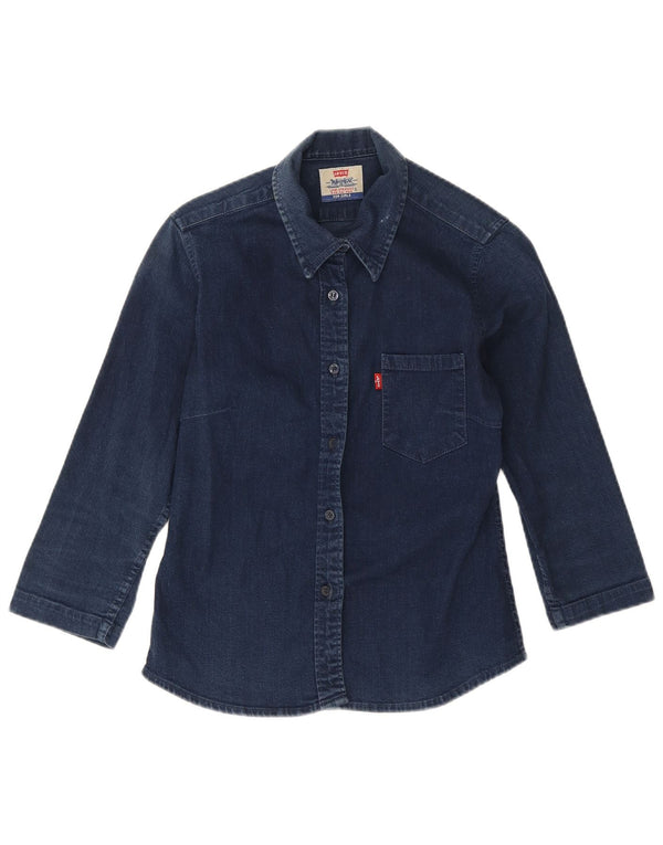 Levi's Girls 3/4-ærmet denimskjorte 15-16 år lille marineblå