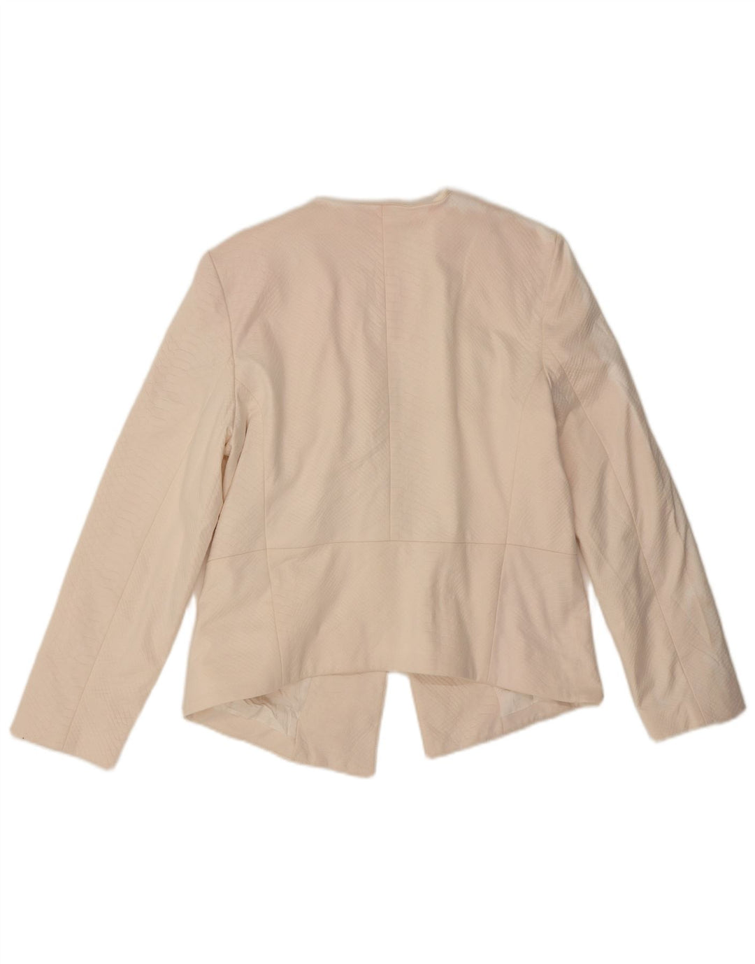 Topshop Womens Open Blazer Jacket UK 14 Large Off White Animal Print
