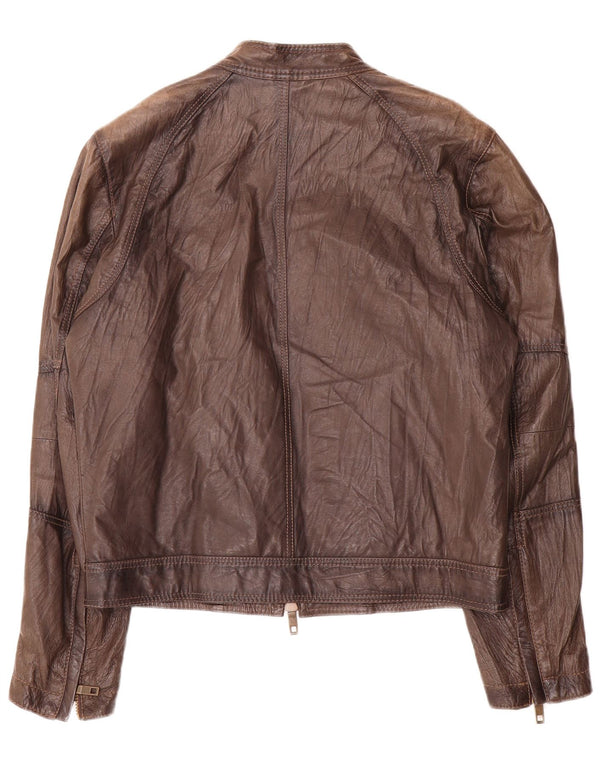 Vintage herre læderjakke IT 48 Medium Brun