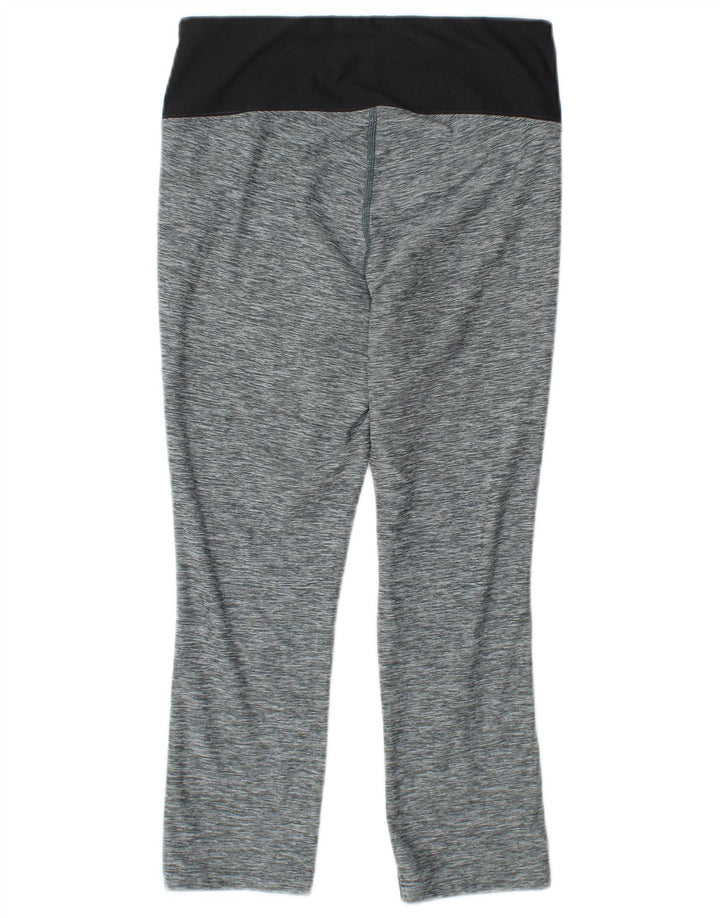 New Balance Womens Performance Capri Leggings UK 10 Small Grey Flecked