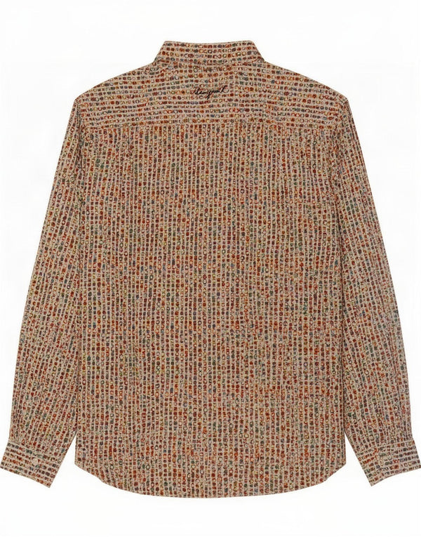 Desigual herreskjorte XL flerfarvet geometrisk bomuld