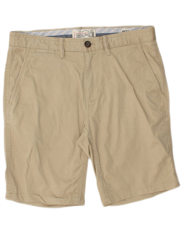 FAT FACE Mens Chino Shorts W32 Medium Beige Cotton