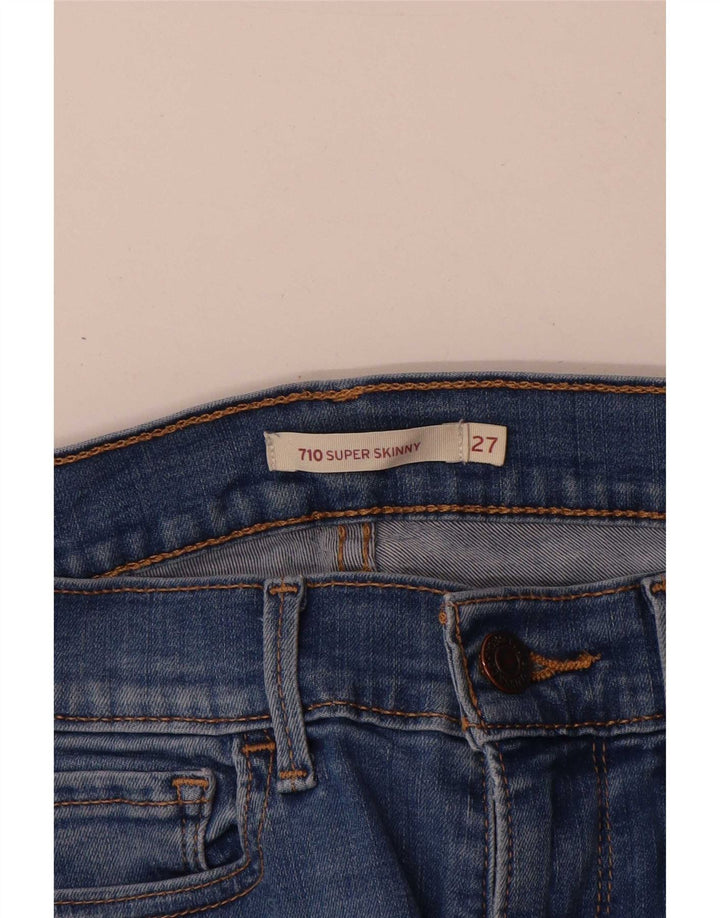 Levi's Dame 710 Super Skinny Jeans W27 L28 Blå