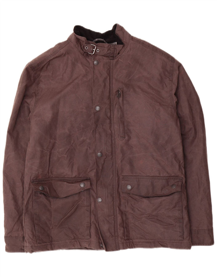 Marks & Spencer Herre vokset bomuldsjakke UK 38 Medium Brown