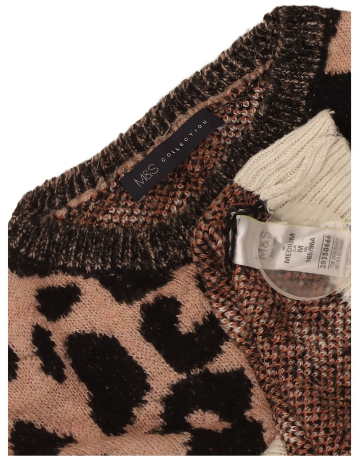 Marks & Spencer Dame Boat Neck Jumper Sweater UK 14 Medium Flerfarvet