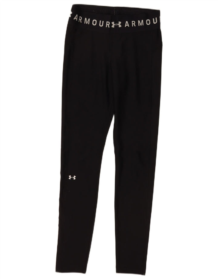 Under Armour Womens Heat Gear Leggings UK 14 Medium Black