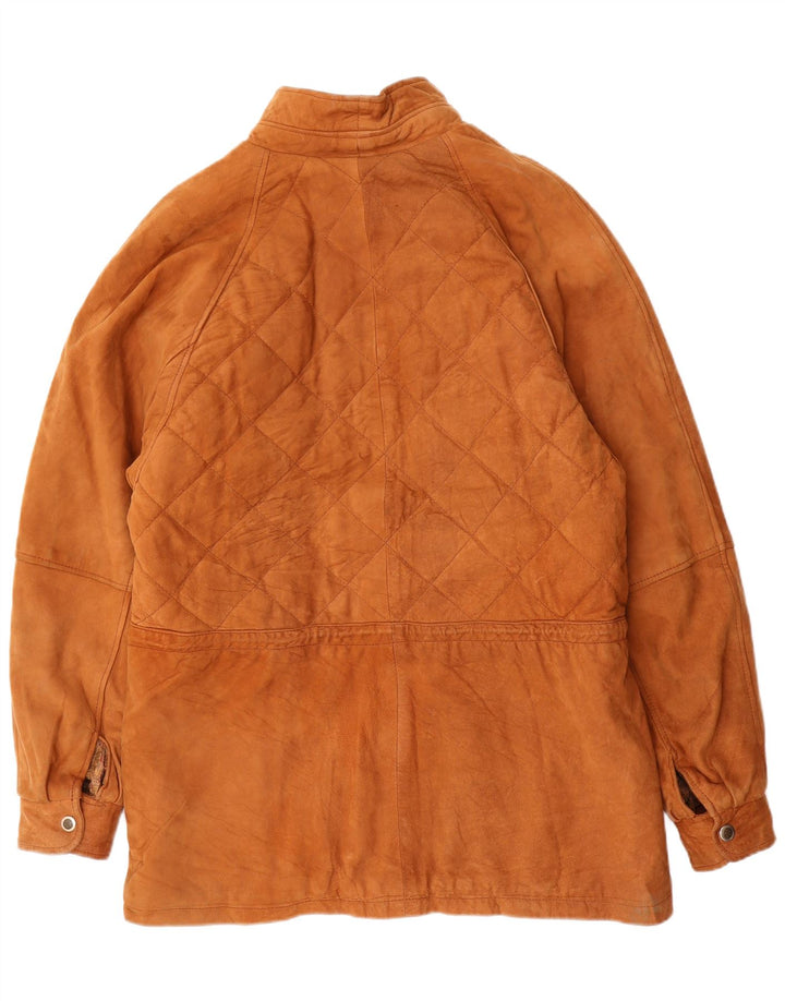 Vintage herre ruskindsjakke UK 42 XL brunt læder