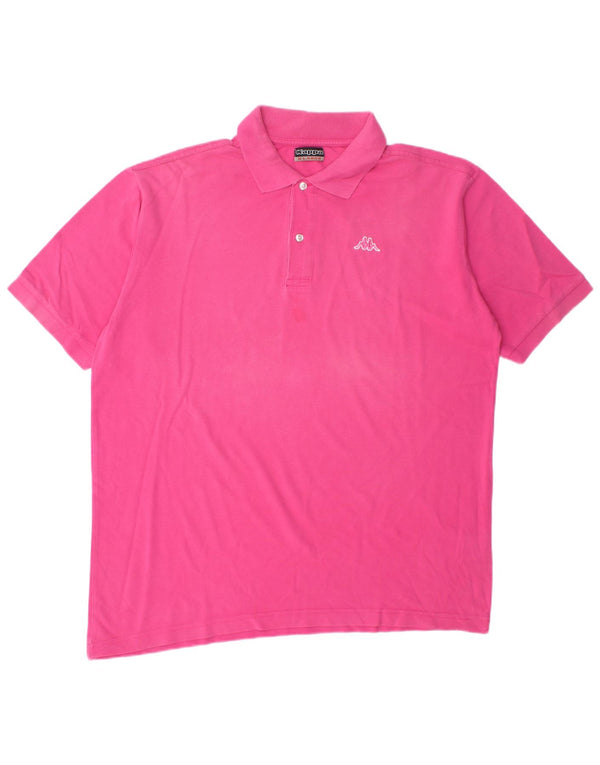 Kappa herre poloshirt XL Pink bomuld