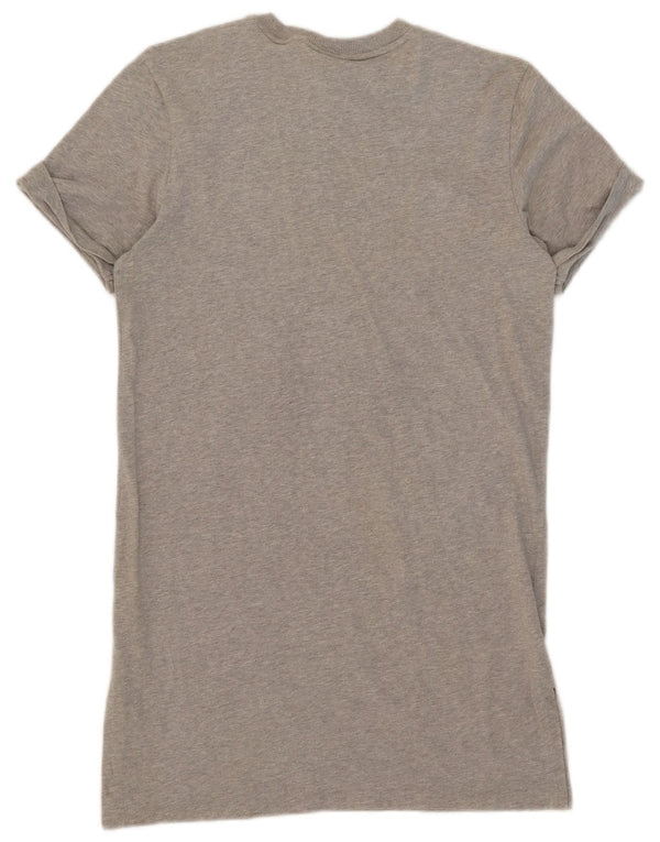 Adidas Dame Oversized T-Shirt Dress UK 10 Small Grey Bomuld