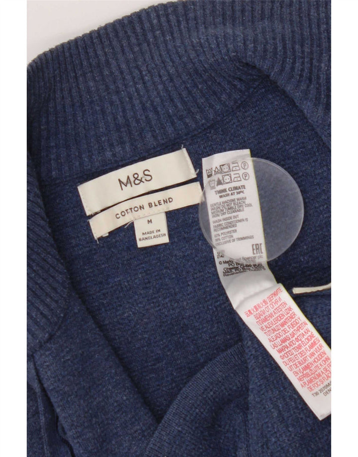 Marks & Spencer Dame Cardigan Sweater UK 14 Medium Navy Blue Polyester