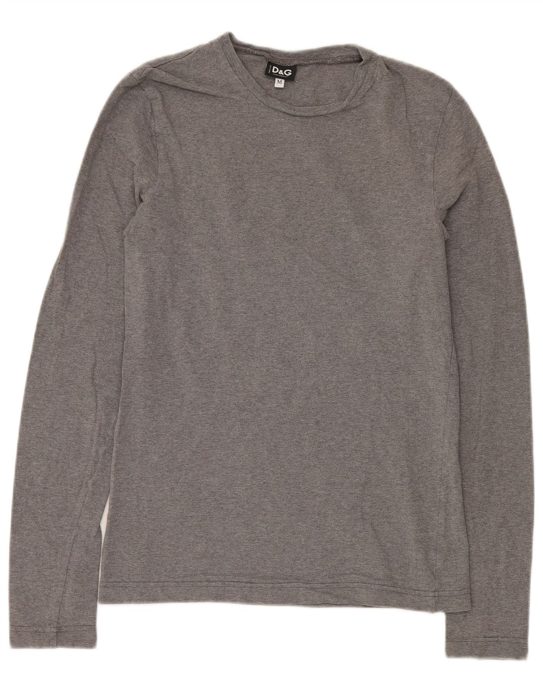 Dolce & Gabbana Dame Top Langærmet UK 12 Medium Grå Bomuld