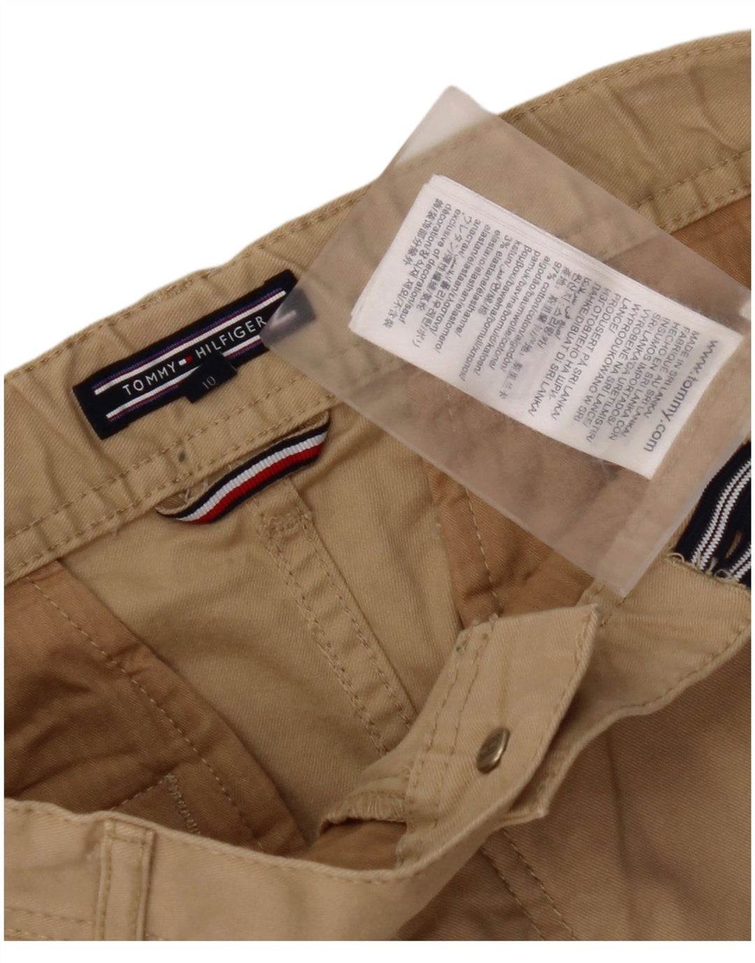 TOMMY HILFIGER Slim Chino-bukser til drenge 9-10 år W26 L25 Beige Bomuld