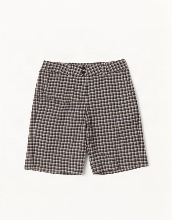 Nike Dame Dri Fit Chino Shorts UK 14 Medium W32 Grå ternet polyester