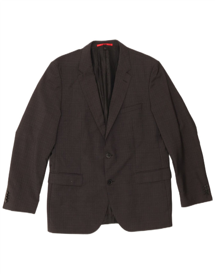 Hugo Boss Herre 2-knaps blazerjakke EU 52 XL Grå Virgin Wool