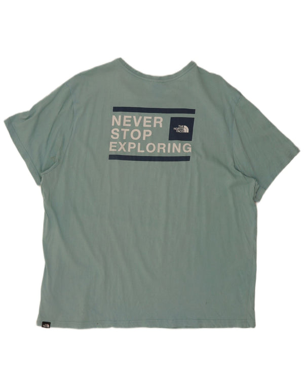 The North Face Herre Grafisk T-Shirt Top 2XL Blå Bomuld