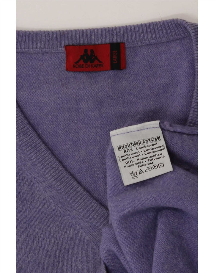 Kappa Herre V-hals sweater Stor lilla lammeuld