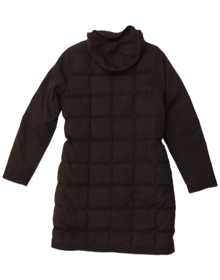 TIMBERLAND Polstret frakke med hætte til kvinder UK 14 Medium Sort Nylon