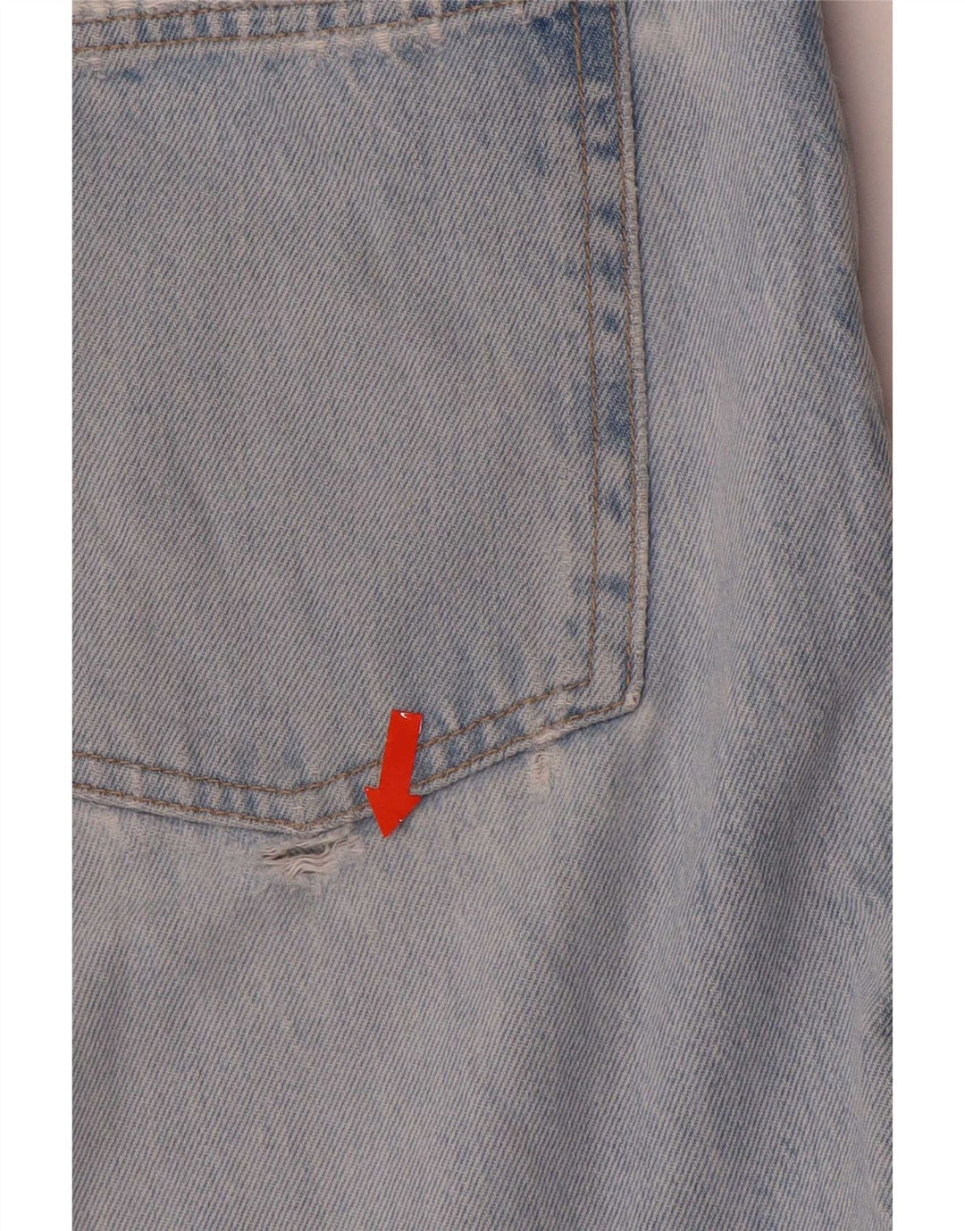 Zara Dame Straight Jeans EU 42 Large W32 L33 Blå Bomuld