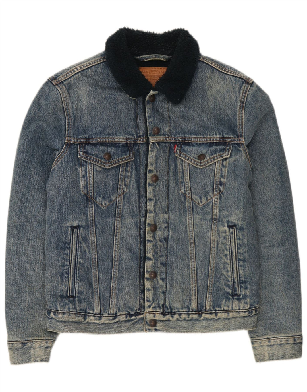 Levi's Sherpa denimjakke til mænd DK 36 Lille blå bomuld