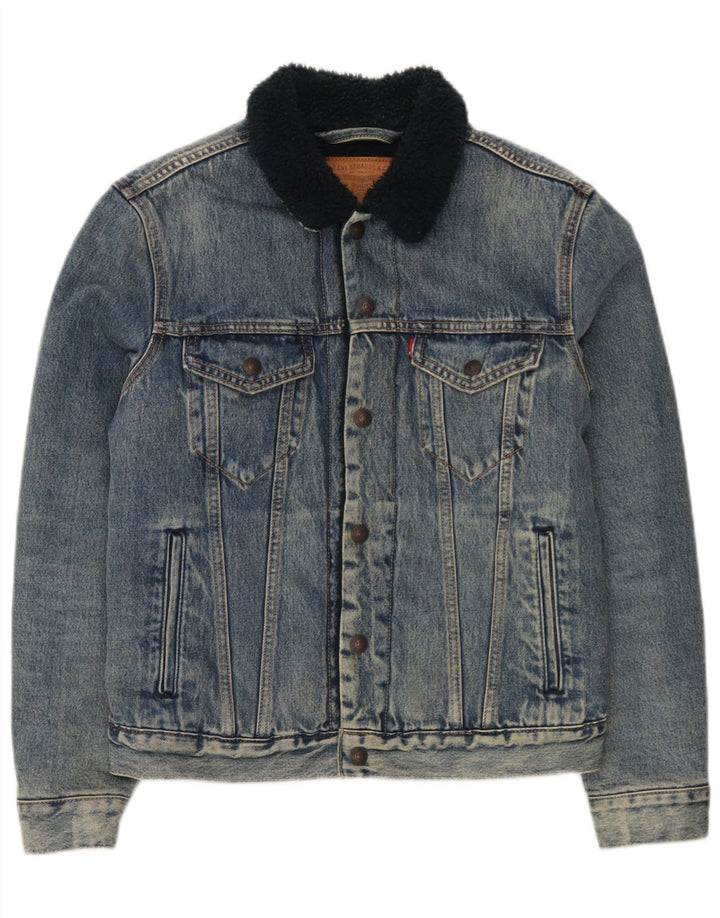 Levi's Sherpa denimjakke til mænd DK 36 Lille blå bomuld