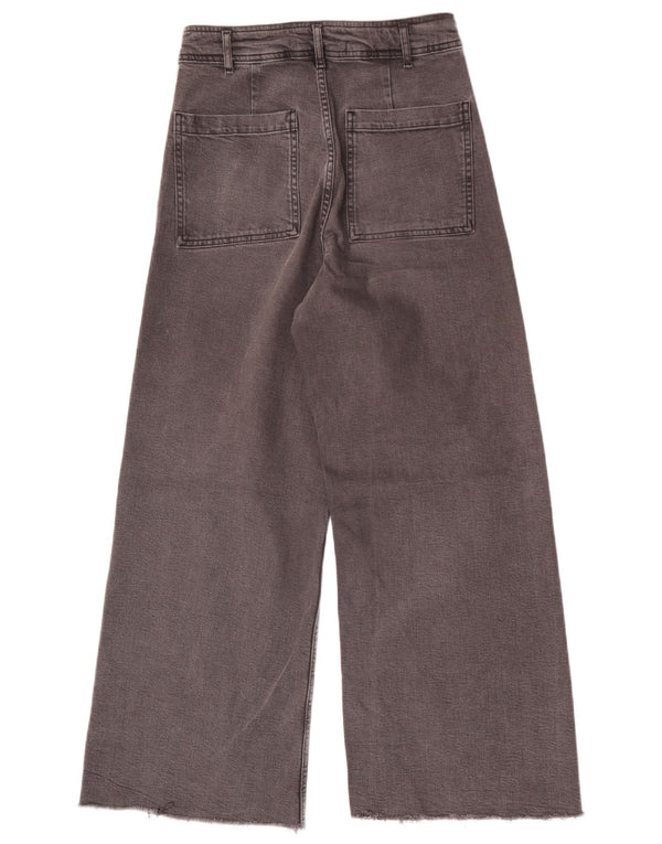 Zara Womens The Marine Jeans med høj talje og brede ben EU 40 Medium W30 L29 Grå