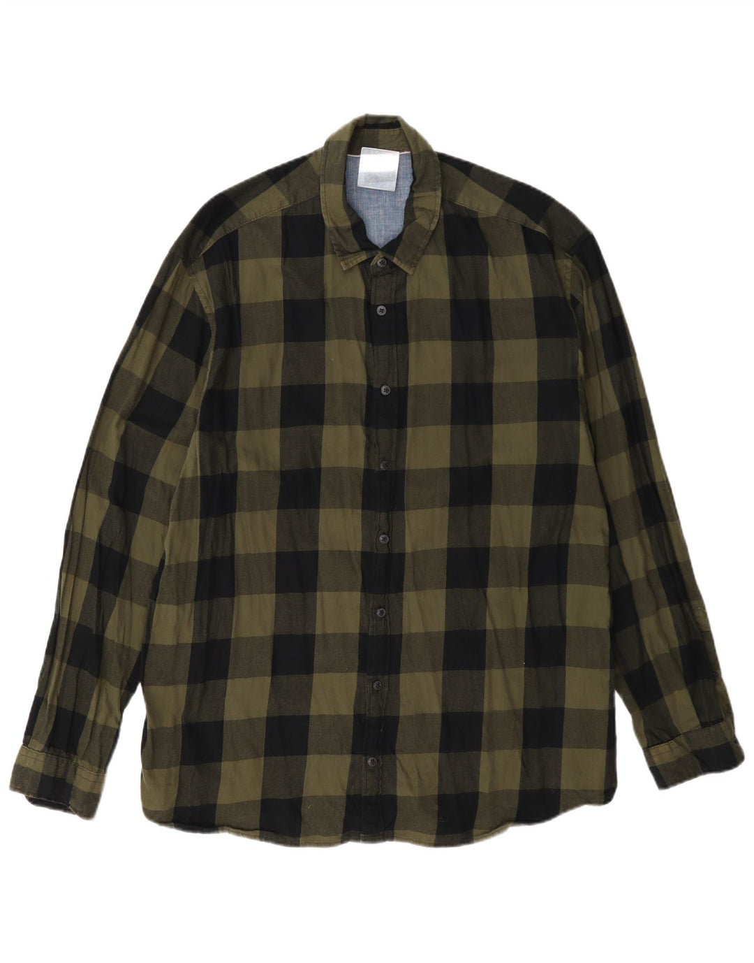 Jack & Jones Herre Flanellskjorte XL Grøn Gingham Bomuld