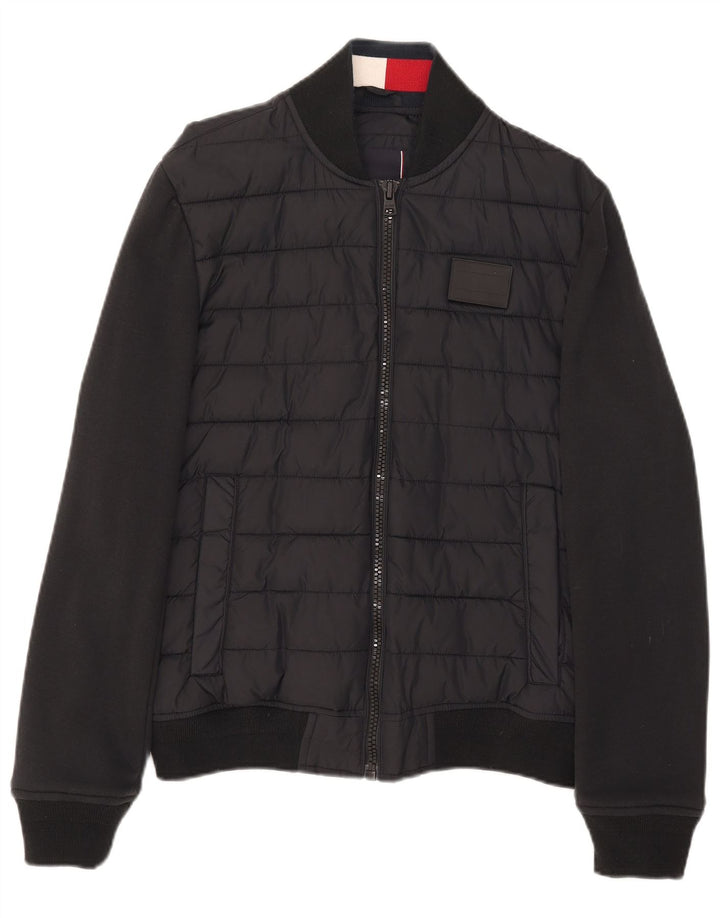 Tommy Hilfiger Herre Bomber Polstret Jakke UK 36 Small Black