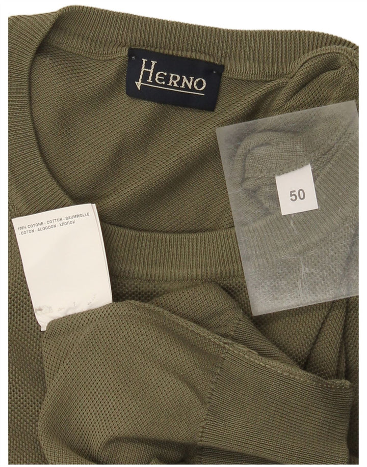 Herno Herno Top Langærmet IT 50 Medium Khaki Bomuld