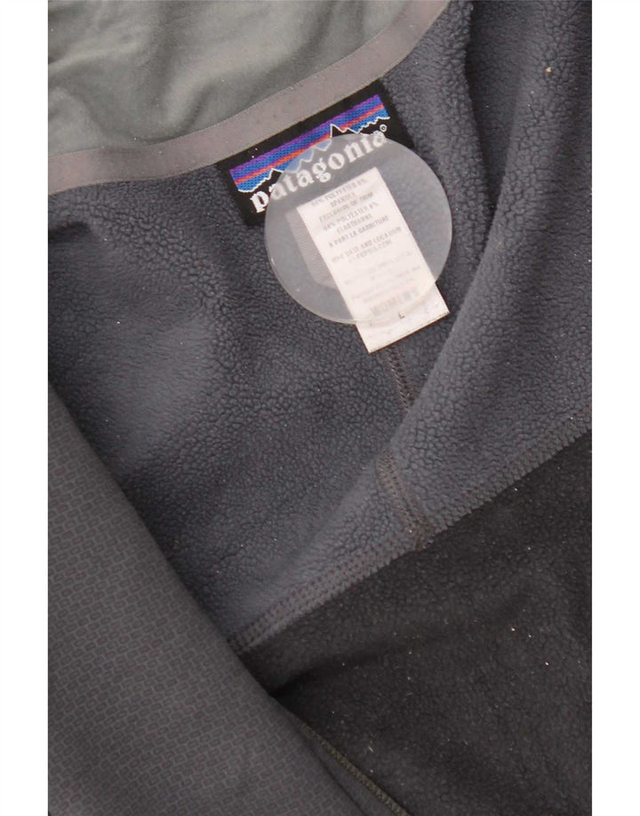 Patagonia Dame træningsdragt Topjakke UK 16 Stor Grå Colourblock