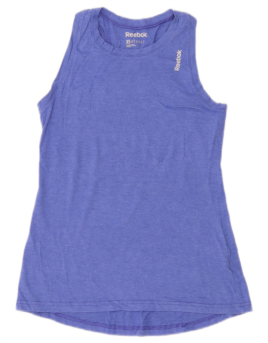 REEBOK Damevest Top UK 8 Small Blue Polyester