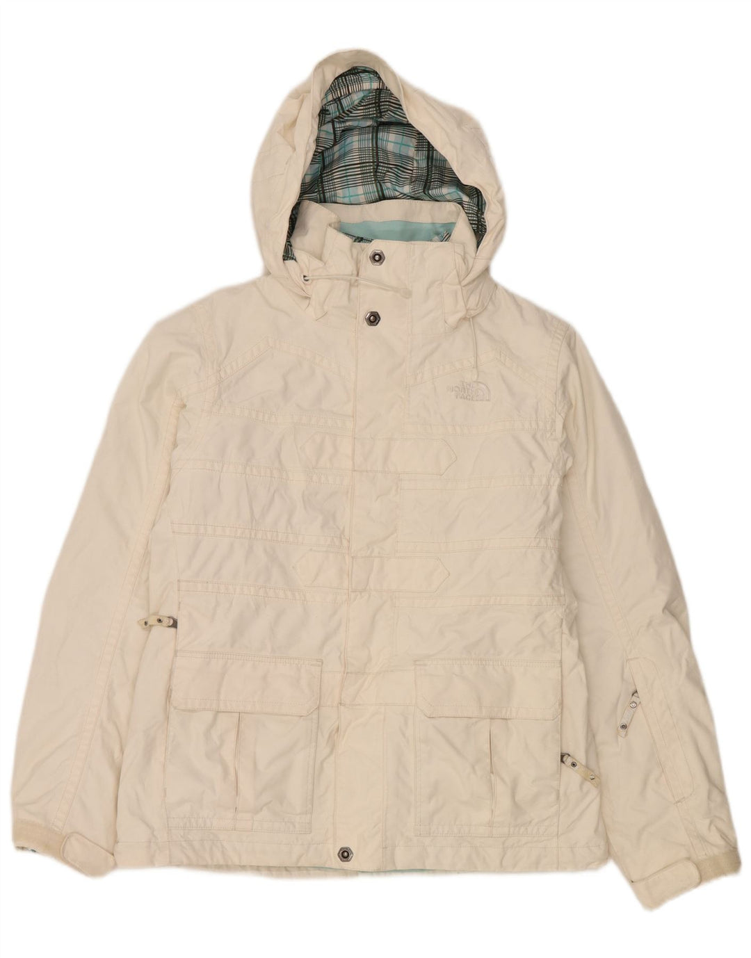 The North Face Dame Hætte Skijakke UK 10 Lille hvid polyester