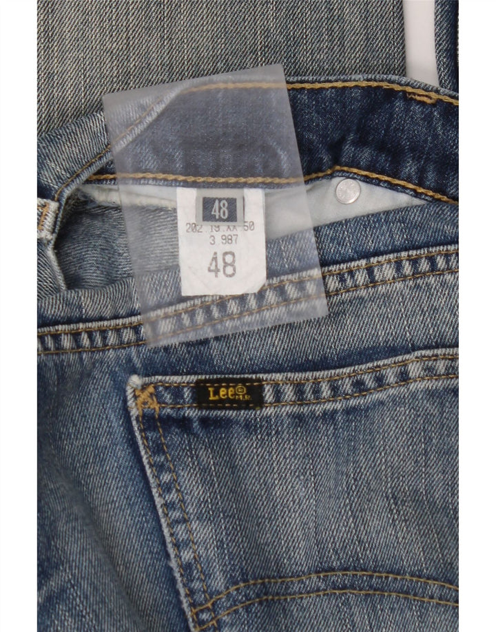 LEE Straight Jeans til mænd Størrelse 48 W38 L29 Blå Bomuld