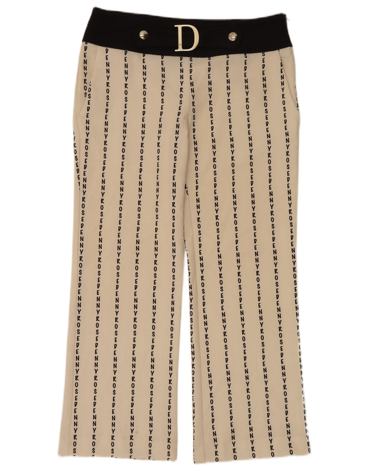 Denny Rose Dame Grafiske Casual Bukser IT 44 Medium W32 L28 Beige