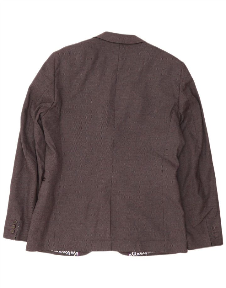 Ted Baker Herre 2-knaps blazerjakke str. 4 Large Purple Polyester Modern