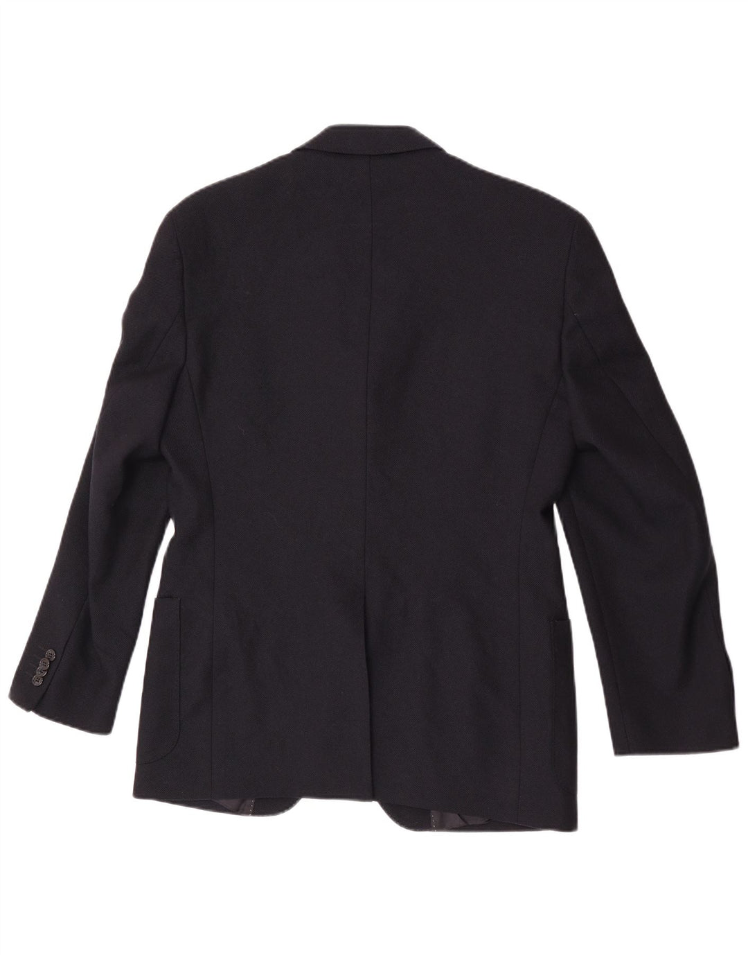 Halvfjerds Herre 3-knaps blazerjakke IT 46 Small Navy Blue Virgin Wool