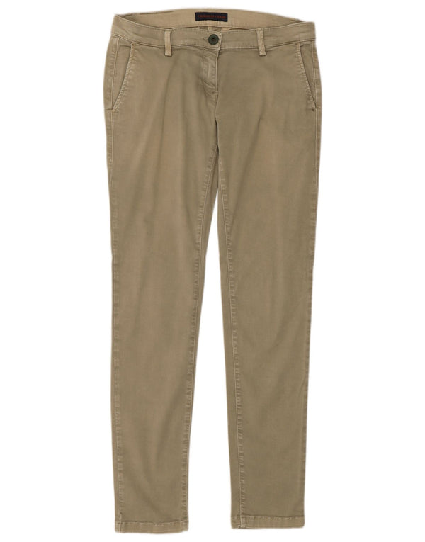 Trussardi Dame Slim Chino Bukser IT 38 XS W30 L31 Khaki Bomuld