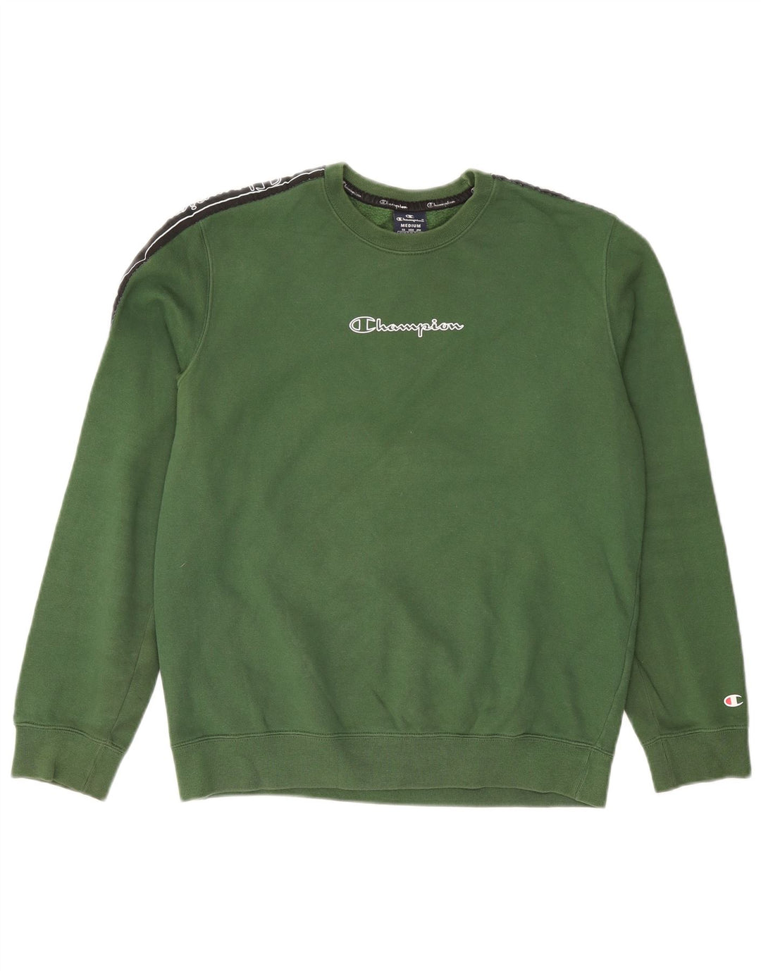 Champion Herre Grafisk Sweatshirt Jumper Medium Grøn Bomuld