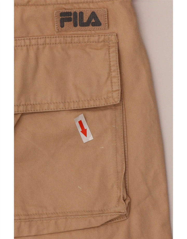 Fila Herre Cargo Shorts W34 Stor Beige Bomuld